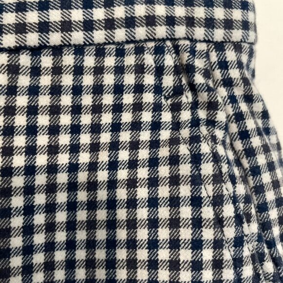 GAP High Rise Gingham Signature Skinny Ankle Pants Navy Blue White Cropped Crop - Picture 9 of 15